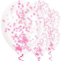 Ballonnen Confetti Licht Roze 6 stuks 30cm