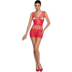 Netzkleid in außergewöhnlichem Design rot
