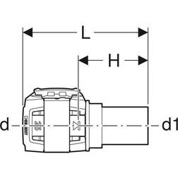 Geberit FlowFit Übergang auf Kupferrohr 620721001