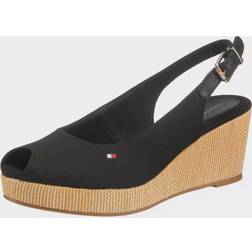 Tommy Hilfiger Iconic Elba Sling Back Wedge - Schwarz