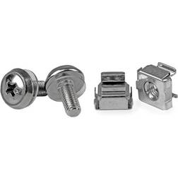 StarTech CABSCREWM5 50 Pkg M5 Mounting Screws and Cage Nuts for Server Rack Cabinet