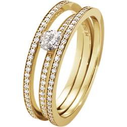 Georg Jensen HALO solitärring (stl. 48) 18 k gult