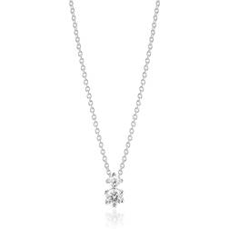 Sif Jakobs Rimini Due Necklace - Silver/Transparent