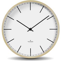 Huygens Wood25 Index White Wall Silent Quartz Movement Wall Clock