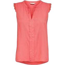 Only Womenss Kimmi Lace Trim Top in Rose Viscose