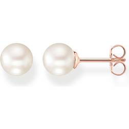 Thomas Sabo Sterling Rose Plated Pearl Earring H1430-428-14