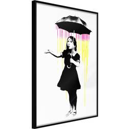 Artgeist med ramme Banksy: Nola Sort 20x30 Plakat