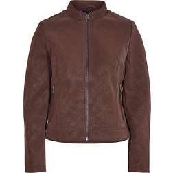 Desigual Chaq_LAS Vegas, 6000 Brown, Kvinde Læderjakker Ensfarvet Polyester hos Magasin 6000 Marron