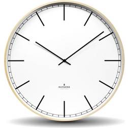 Huygens Huygens Wood Index Wall in Tan/White/Black, Size Medium: 13.8" W Wall Clock