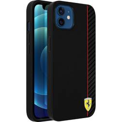 Ferrari FESAXHCP12SBK iPhone 12 mini 5,4 czarny/black hardcase On Track Carbon Stripe