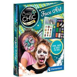 Clementoni 18605 Crazy Chic kit for Kids-face and Body Painting, Children Makeup Sets, Make up for Girls Age 6, Multicoloured