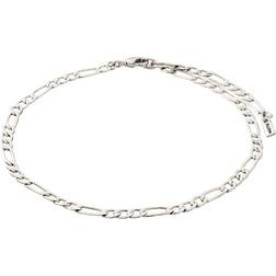 Pilgrim Dale Recycled Open Curb Ankle Chain - Silver