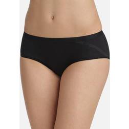 DIM Women's Les Pockets Coton Boxer X5 everyday Boy Short, (Lot Noir Logo) (Manufacturer 44/46)