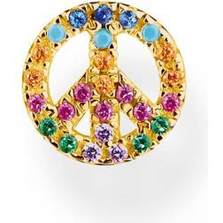 Thomas Sabo Sterling Plated Multicoloured Peace Single Earring H2218-488-7