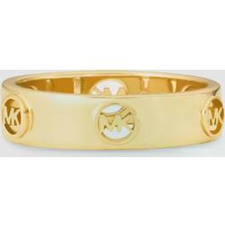 Michael Kors 14ct Plated MK Logo Band Ring P½