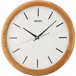 Seiko Clock, Wood, Brown, Standard Wall Clock