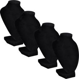 vidaXL halskædeholder buste flannel stk. x 8,5 x