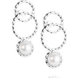 Efva Attling Twisted Orbit Pearl �rh�nge