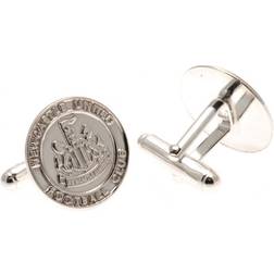 Newcastle United FC Stainless Steel Cufflinks (One Size) (Silver)