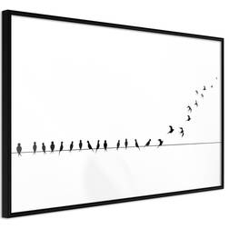 Artgeist Birds on a Wire Svart Poster