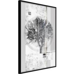 Artgeist med ramme Sign of Winter Sort 20x30 Plakat