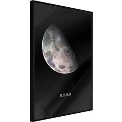 Artgeist med ramme The Solar System: Moon Sort 20x30 Plakat