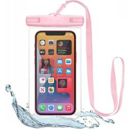 Tech-Protect Universal Waterproof Case Etui Lyserød Gennemsigtig (Maks. Mobil: 163 x 90 x 10 mm)