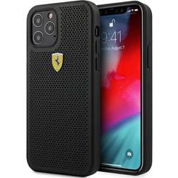 Ferrari FESPEHCP12MBK iPhone 12/12 Pro 6,1 czarny/black hardcase On Track Perforated