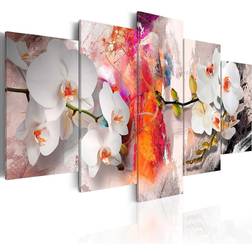 Arkiio Colorful background and Orchids 200x100 Tavla 200x100cm