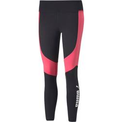 Puma Leggings da allenamento 7/8 a vita alta con logo - Nero/Bianco