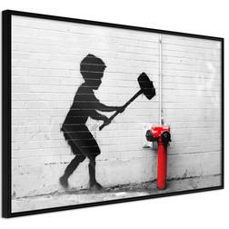 Artgeist Banksy: Hammer Boy Svart Poster