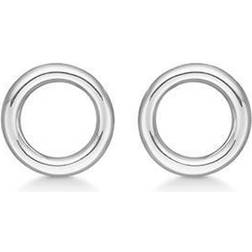 Støvring Design blanke sterling øreringe med blanke overflade fra