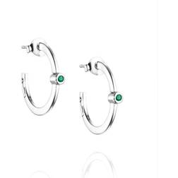 Efva Attling Micro Blink Hoops Emerald �rh�nge