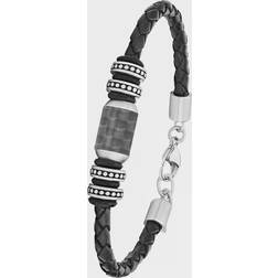 s.Oliver Edelstahl Carbon Herren Armschmuck - Silber