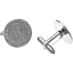 Chelsea FC Plated Crest Cufflinks (One Size) (Silver)