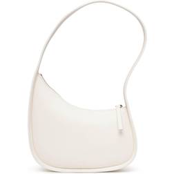 Half Moon Leather Shoulder Bag New Ivory one-size