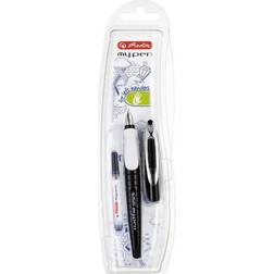 Herlitz MY.PEN FOUNTAIN PEN FOR LEFT HANDED M 10999803 BLACK/WHITE