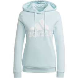 Adidas Women's Loungewear Essentials Logo Fleece Hoodie - Almost Blue/White