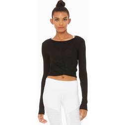 Alo Cover Long Sleeve Top - Black