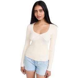 Rag & Bone Asher Long-Sleeve Rib-Knit Sweater Ivory