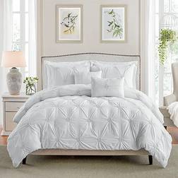 Swift Home Floral Pintuck Bedspread White (228.6x172.72cm)