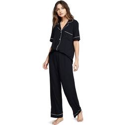 Eberjey Gisele Short Sleeve PJ Set Black/Sorbet