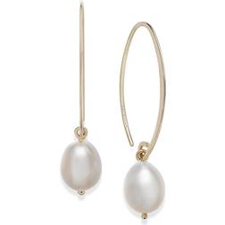 Saks Fifth Avenue 14k Earrings, Cultured Freshwater Pearl Drop