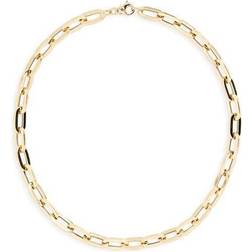 Roberto Coin 18K Flat Oval-Link Chain Necklace, 17"