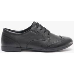 Geox Girl's Plie Brogue School Shoes - Black