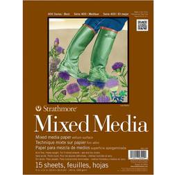 Strathmore 400 Series Mixed Media Pad 9 in. x 12 in. 15 sheets