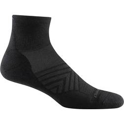 Darn Tough Men's Run Quarter Ultra Lightweight Running Socks - Black