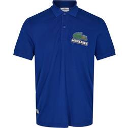 Lacoste Short Sleeved Ribbed Collar Shirt Mand Kortærmede Poloer Ensfarvet Bomuld hos Magasin Cosmic