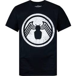 Venom Mens Distressed Logo T-Shirt (Black/White)