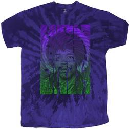 Men Jimi Hendrix Swirly Text (Dip-Dye) Tie Dye T-shirt